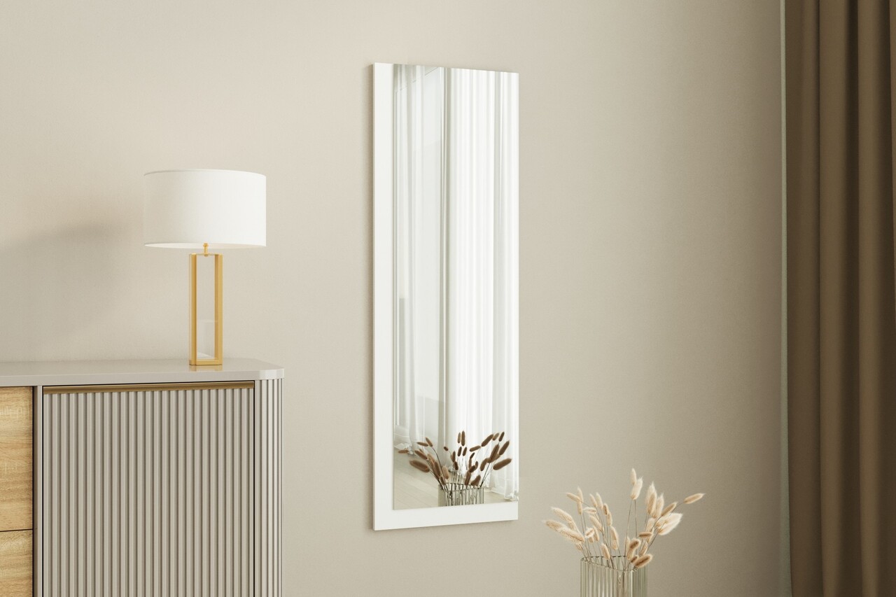 Oglinda decorativa, Hanah Home, Lariya, 40x120x2.2 cm, Alb - imagine 6